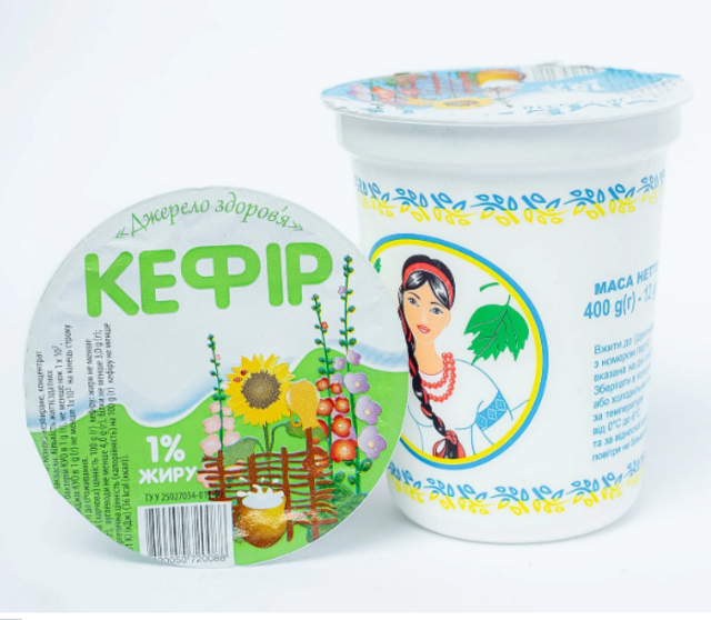 Кефір ВІНЬКОВЕЦЬКИЙ СМАК 1%, 400г, стакан пластиковий